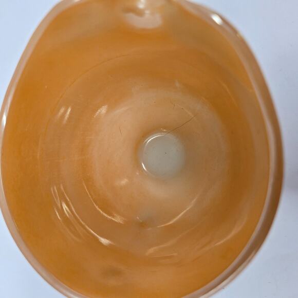 Vintage Anchor Hocking Fire King Peach Luster Laurel Leaf Cream & 2 Open Sugar - Picture 16 of 16